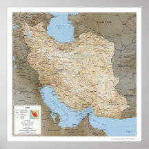 Iran Detailed Map 1991 Print