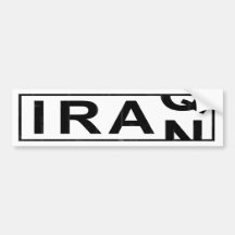 Iran Iraq Bumper Sticker