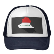 Iraq flag map mesh hat