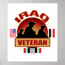 Iraq Vet Flags Poster