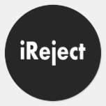 ireject round sticker