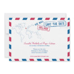 Ireland Air Mail Wedding Save The Date invitations
