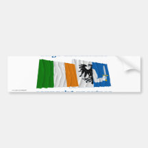 Ireland and Connacht Province Flags Bumper Stickers
