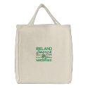 Ireland and Irish Cities Tote Bag embroidered bags