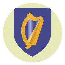 Ireland Coat of Arms detail Round Sticker