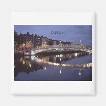 Ireland Dublin Bridge night (St.K) Magnets