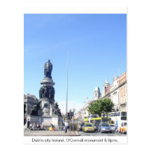 Ireland - Dublin Spire & O'Connell Monument Postcard