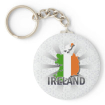 Ireland Flag Map 2.0 Key Chains