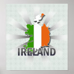 Ireland Flag Map 2.0 posters