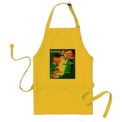 Ireland Flag Map apron by rjvalentic