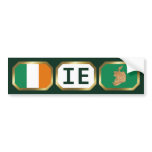 Ireland Flag Map Code Bumper Sticker