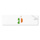 Ireland Flag Map full size bumper stickers