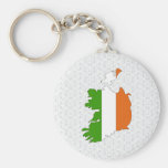 Ireland Flag Map full size Key Chains