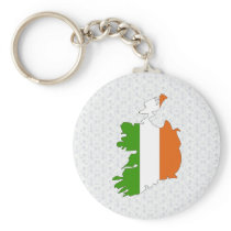Ireland Flag Map full size Key Chains