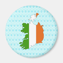 Ireland Flag Map full size Magnets