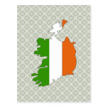 Ireland Flag Map full size Post Card
