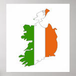 Ireland Flag Map full size posters