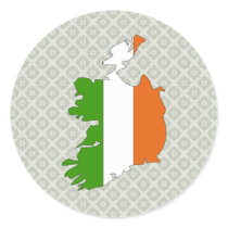 Ireland Flag Map full size Sticker