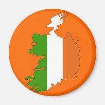 Ireland flag map magnet