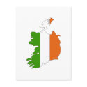 Ireland flag map postcards