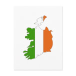 Ireland flag map postcards