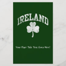 Ireland, Grunge Varsity Style Full Color Flyer
