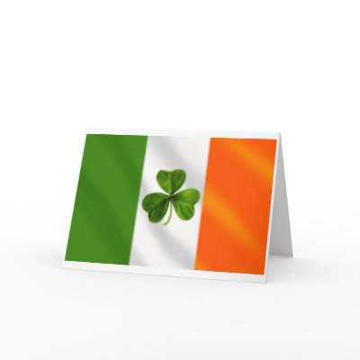 Ireland Irish Clover Eire flag Gear Cards by Funkart