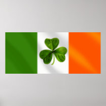 Ireland Irish Clover Eire flag Gear Print
