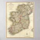 Ireland map print