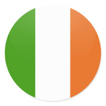 Ireland quality Flag Circle Round Stickers