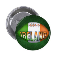 Ireland Rugby Ball Buttons