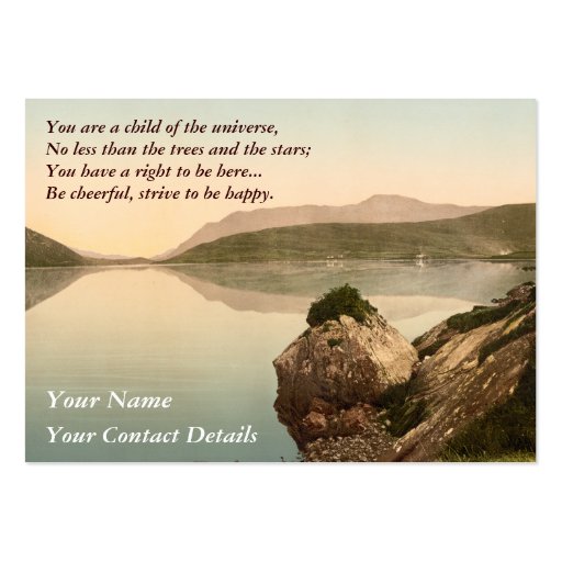Ireland Sea Coast Motivational Desiderata Business Card Templates