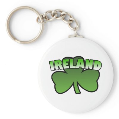 Ireland Shamrock Keychain by irish_shirts