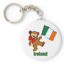 Ireland Teddy Bear Keychain