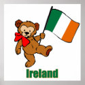 Ireland Teddy Bear Poster posters