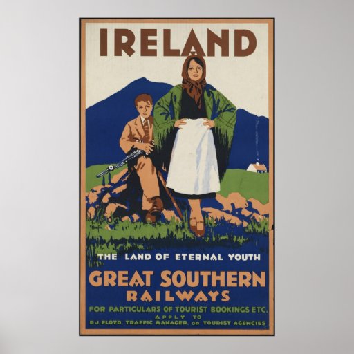 Ireland Vintage Travel Poster Ad Retro Prints