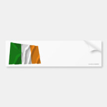 Ireland Waving Flag Bumper Stickers