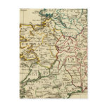 Ireland with boundaries outlined postcards