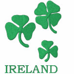 Ireland with Shamrocks Embroidered Shirt embroidered shirts