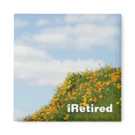 iRetired magnets Retired Retirement Poppy Flowers
