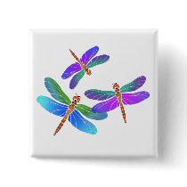 Iridescent Dive Bombing Dragonflies