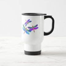 Iridescent Dive Bombing Dragonflies Coffee Mug