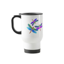 Iridescent Dive Bombing Dragonflies Coffee Mug