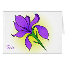 Iris Flower -card