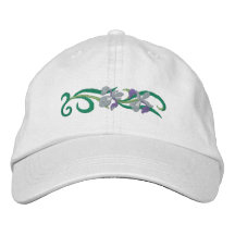Iris Garden Embroidered Hat
