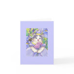 Iris Kitten Blank Note Card