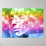 Iris  scarf print