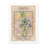 Iris seed packet - distressed postcards