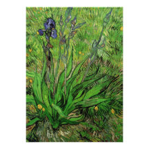 Iris Vincent van Gogh Vintage Post Impressionism Personalised Invitations