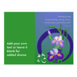 Iris with Enso circle and Zen wisdom Post Card